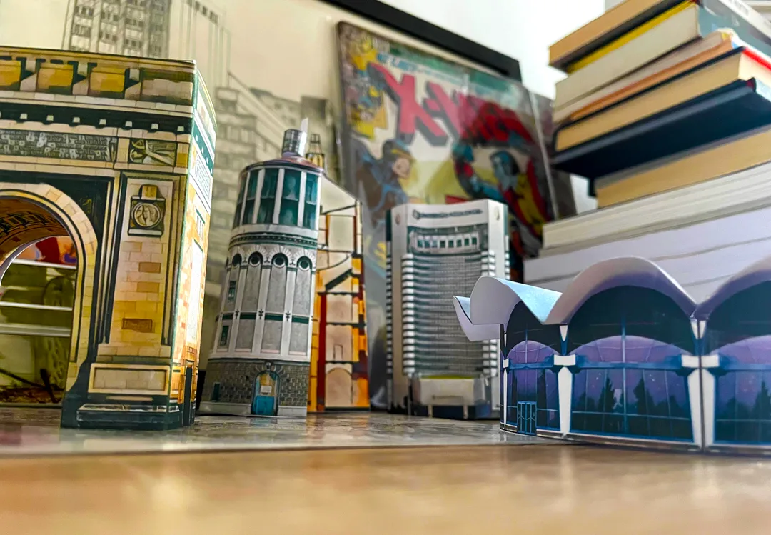 Detalii de aproape ale machetei